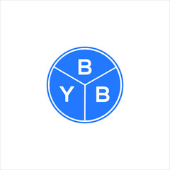 BYB letter logo design on black background. BYB  creative initials letter logo concept. BYB letter design.