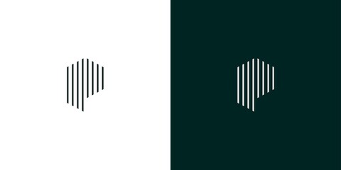 Unique and modern P initials logo design