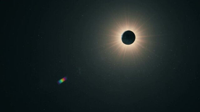 Total solar eclipse crossing the United States. Shadow of the moon projected on the earth across Rochester, NY in 2024.