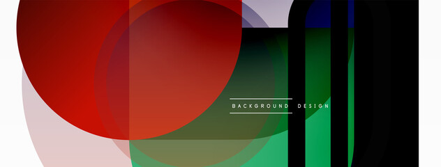 Obraz premium Creative geometric wallpaper. Minimal circle triangle and square line abstract background. Vector illustration for wallpaper banner background or landing page