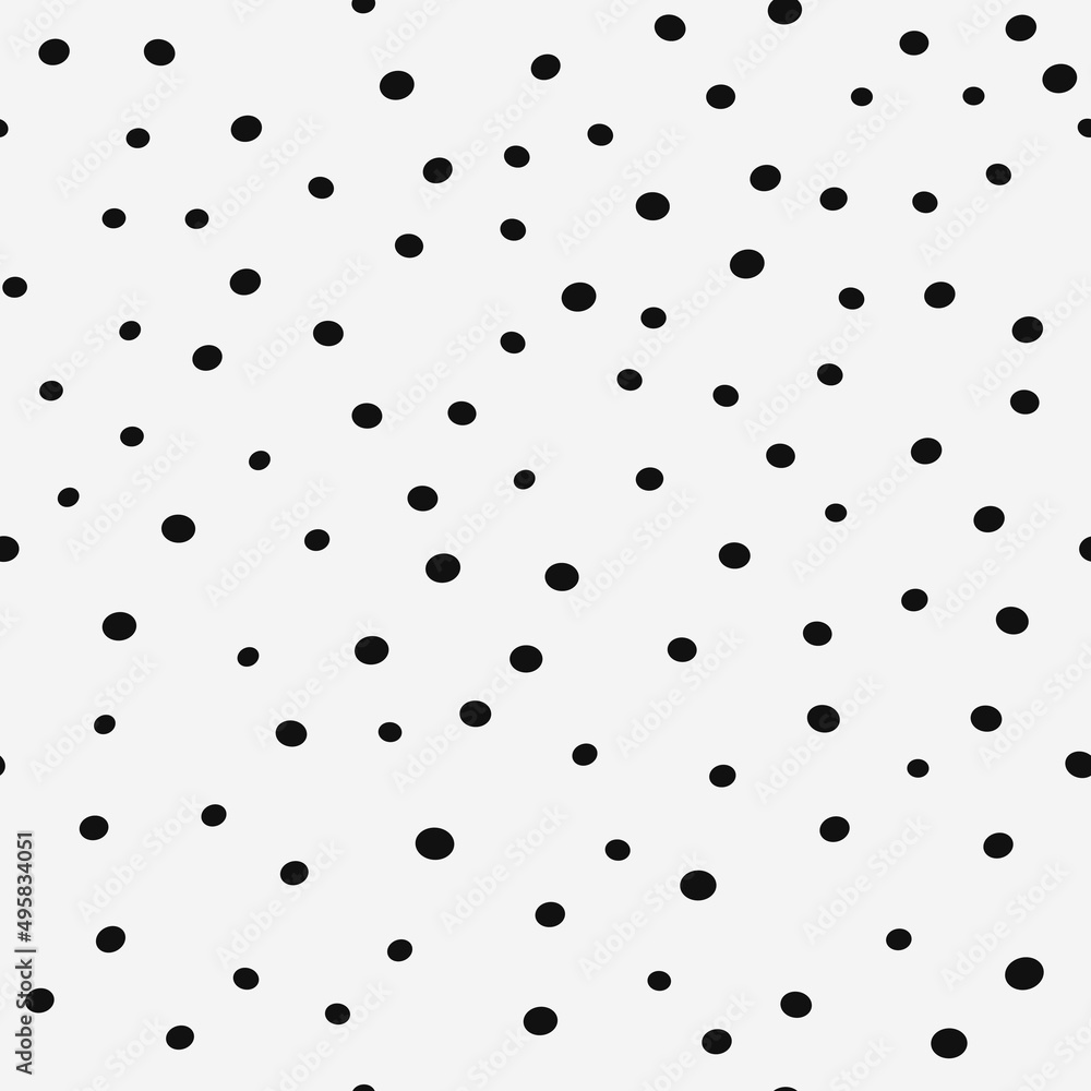 Aufkleber black identical dots are scattered throughout the canvas. vector.