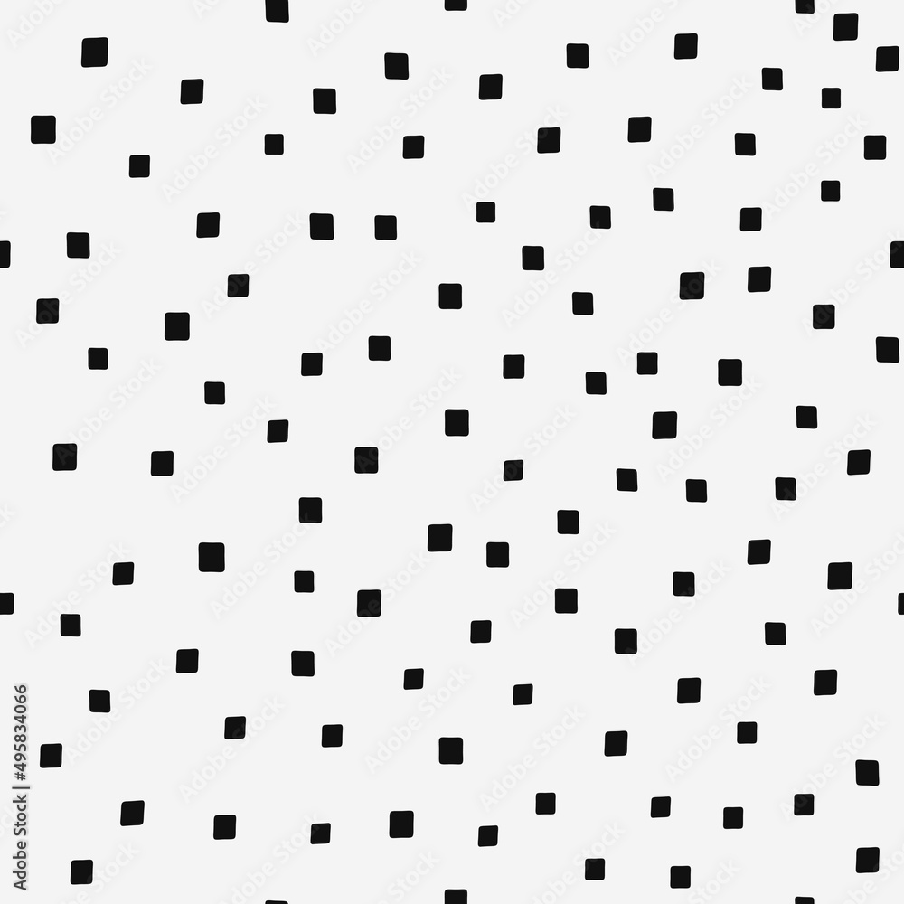 Poster black identical squares are scattered throughout the canvas. vector.