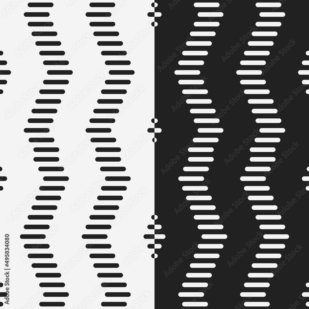 Poster black dashes on a white background and vice versa. vector.