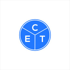 CET letter logo design on White background. CET creative Circle letter logo concept. CET letter design. 