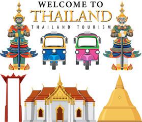 Obraz premium Giant demons Thailand attraction and landscape icon