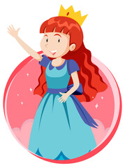 Fantasy princess character on white background