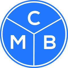 CMB letter logo design on White background. CMB creative Circle letter logo concept. CMB letter design. 

