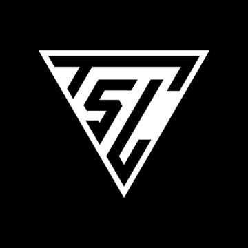 tsl initial triangle logo vector