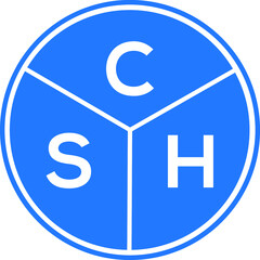 CSH letter logo design on black background. CSH  creative initials letter logo concept. CSH letter design.