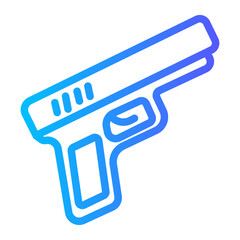 pistol gradient icon