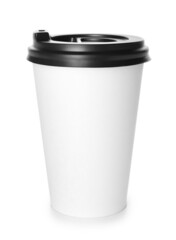 Takeaway cup for drink isolated on white background