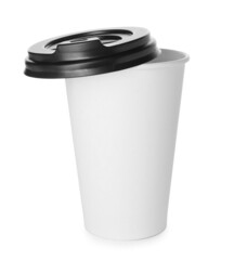 Takeaway cup for drink isolated on white background