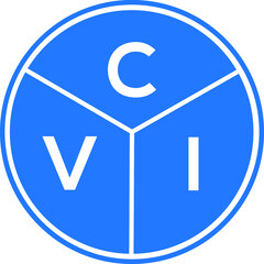 CVI letter logo design on White background. CVI creative Circle letter logo concept. CVI letter design. 
