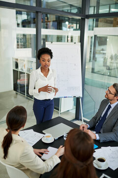 Is Everyone On The Same Page So Far. Cropped Shot Of A Group Of Business Colleagues Meeting In The Boardroom.