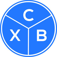 CXB letter logo design on black background. CXB  creative initials letter logo concept. CXB letter design.