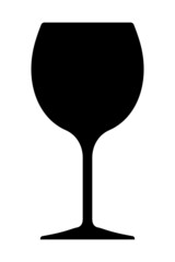 ワイングラスシルエット