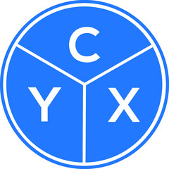 CYX letter logo design on White background. CYX creative Circle letter logo concept. CYX letter design. 