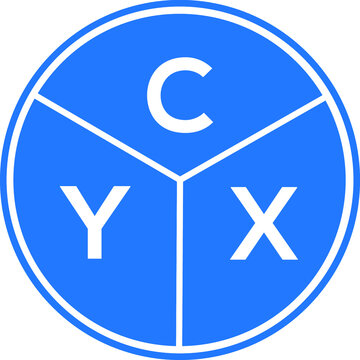 CYX letter logo design on White background. CYX creative Circle letter logo concept. CYX letter design. 