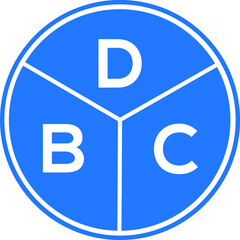 DBC letter logo design on White background. DBC creative Circle letter logo concept. DBC letter design. 