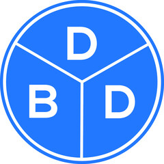 DBD letter logo design on White background. DBD creative Circle letter logo concept. DBD letter design. 