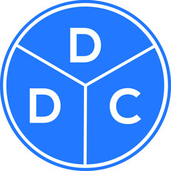 DDC letter logo design on White background. DDC creative Circle letter logo concept. DDC letter design. 