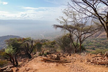An aerial view of Kerio Valley in Baringo County, Kenya