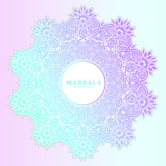 beautiful line art gradient mandala vector