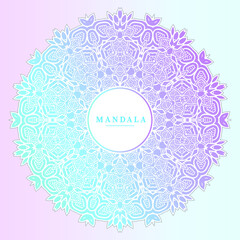 beautiful line art gradient mandala vector