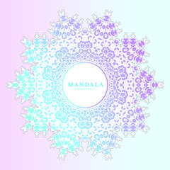 beautiful line art gradient mandala design