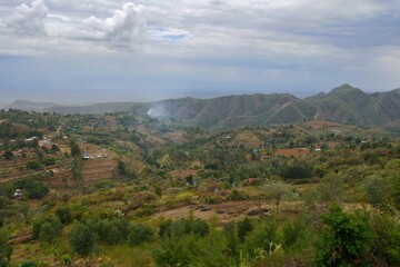 Fototapeta na wymiar Scenic view of Tugen Hills seen from Morop Hill in Baringo County, Kenya