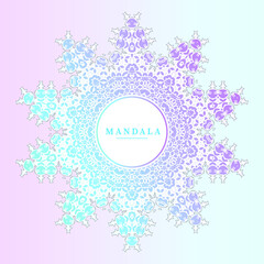 beautiful line art gradient mandala design