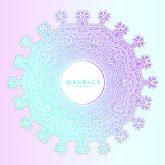 elegant gradient mandala vector for design