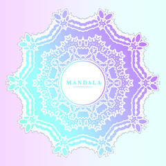 elegant gradient mandala vector for design