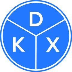 DKX letter logo design on black background. DKX  creative initials letter logo concept. DKX letter design.