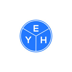 EYH letter logo design on black background. EYH  creative initials letter logo concept. EYH letter design.