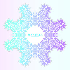 elegant gradient line art mandala vector for design