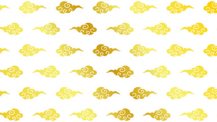 中華風の伝統模様の雲柄イラスト【背景・壁紙】