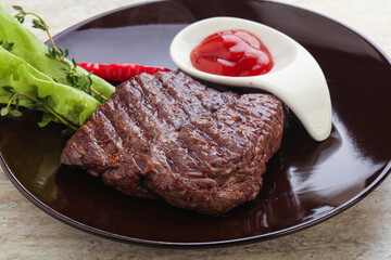 Grilled machete skirt beef steak