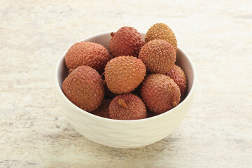 Sweet juice lychee tropical fruit