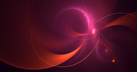 Obraz premium 3D rendering abstract multicolor technology fractal light background