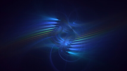3D rendering abstract multicolor technology fractal light background
