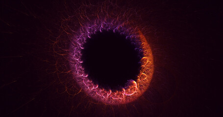 3D rendering abstract round light background