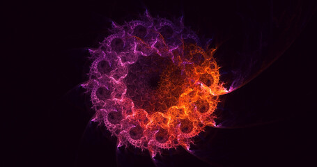 3D rendering abstract round light background