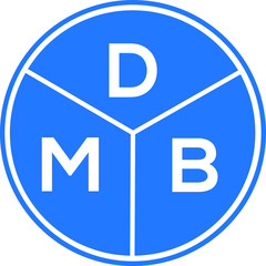 DMB letter logo design on White background. DMB creative Circle letter logo concept. DMB letter design. 
