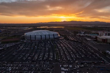 Foto auf Leinwand Phoenix Arizona Glendale Sunset Aerial Photo Sports © BKP