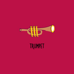 Jazz instrument trumpet clip art