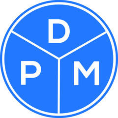 DPM letter logo design on White background. DPM creative Circle letter logo concept. DPM letter design. 