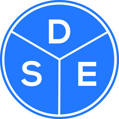 DSE letter logo design on White background. DSE creative Circle letter logo concept. DSE letter design. 

