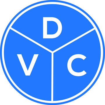 DVC letter logo design on White background. DVC creative Circle letter logo concept. DVC letter design. 