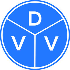 DVV letter logo design on White background. DVV creative Circle letter logo concept. DVV letter design. 